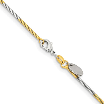 Chisel Two-tone Brass 1.00mm 20 inch Snake Chain