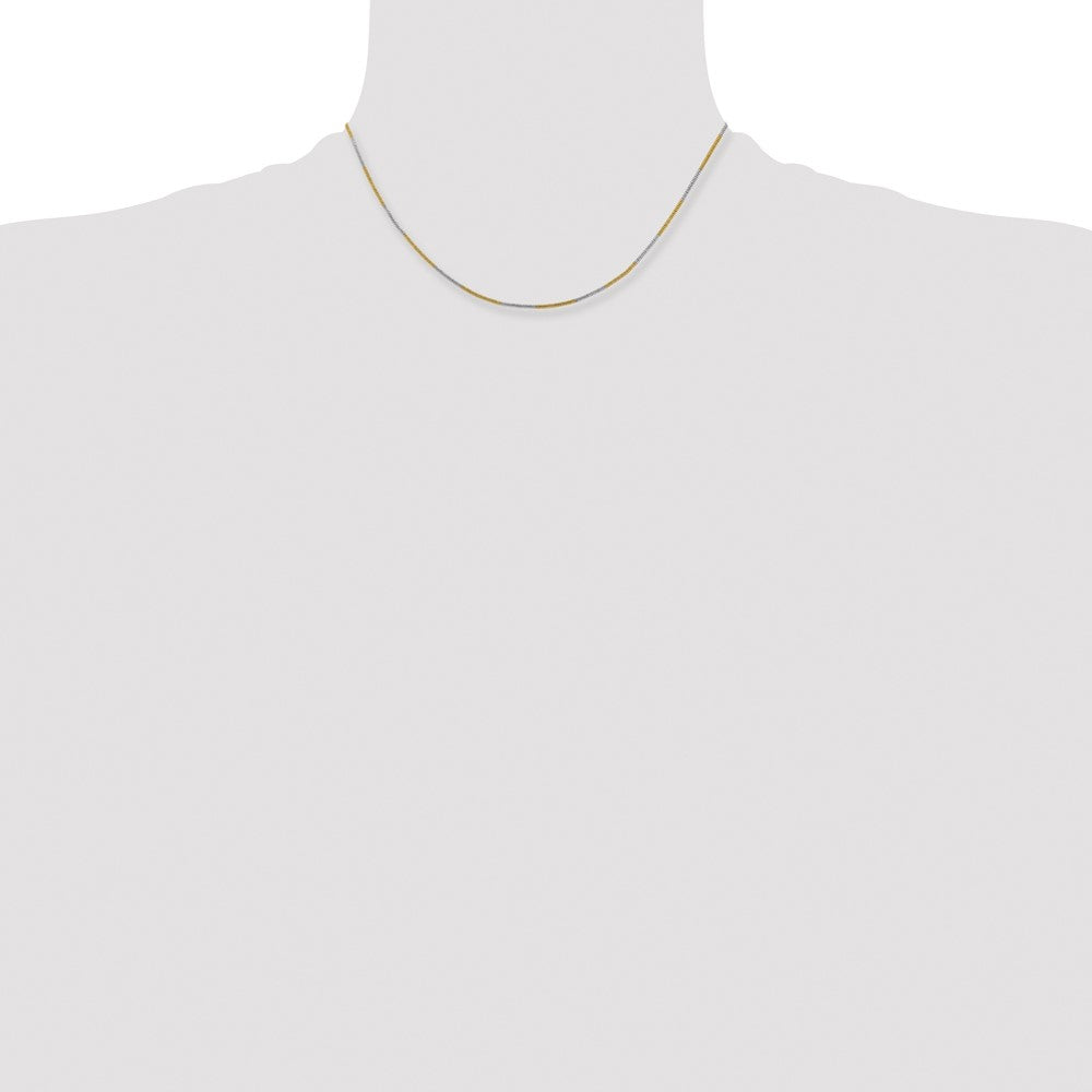 Chisel Two-tone Brass 1.00mm 20 inch Snake Chain