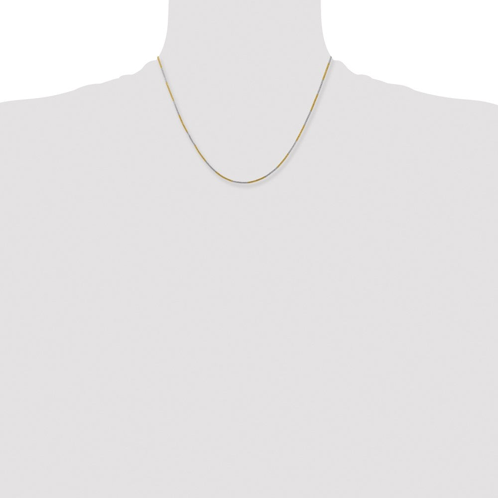 Chisel Two-tone Brass 1.00mm 20 inch Snake Chain