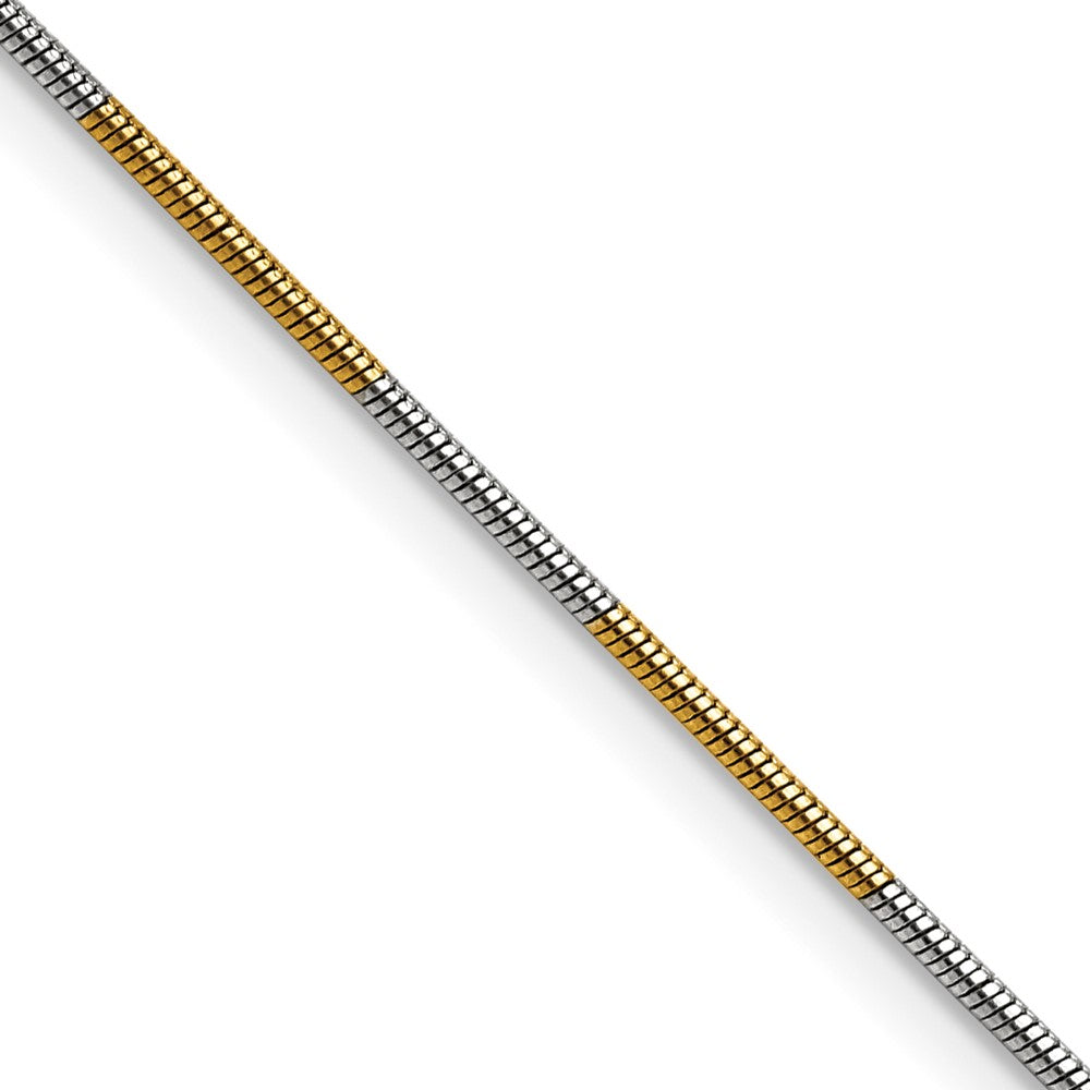 Chisel Two-tone Brass 1.00mm 20 inch Snake Chain