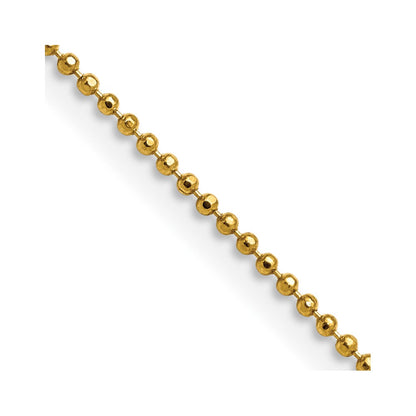 Chisel Gold-tone Brass 2.00mm Plated 20 inch Ball Chain