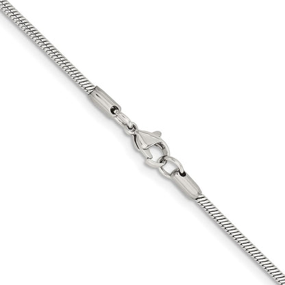 Chisel Stainless Steel Polished 2mm 24 inch Snake Chain