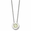 Chisel Stainless Steel Polished CZ August Birthstone Circle Pendant on a 20 inch Multi-Link Chain Necklace