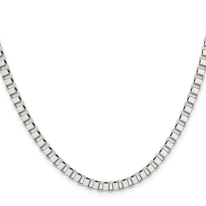 Chisel Stainless Steel Polished 4mm 24 inch Box Chain