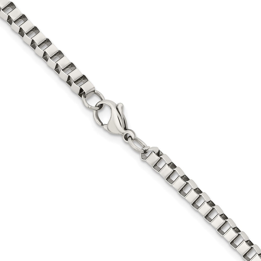 Chisel Stainless Steel Polished 4mm 24 inch Box Chain