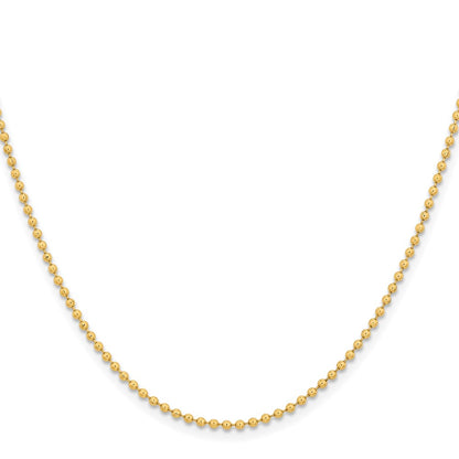 Chisel Stainless Steel Polished Yellow IP-plated 2mm 18 inch Ball Chain