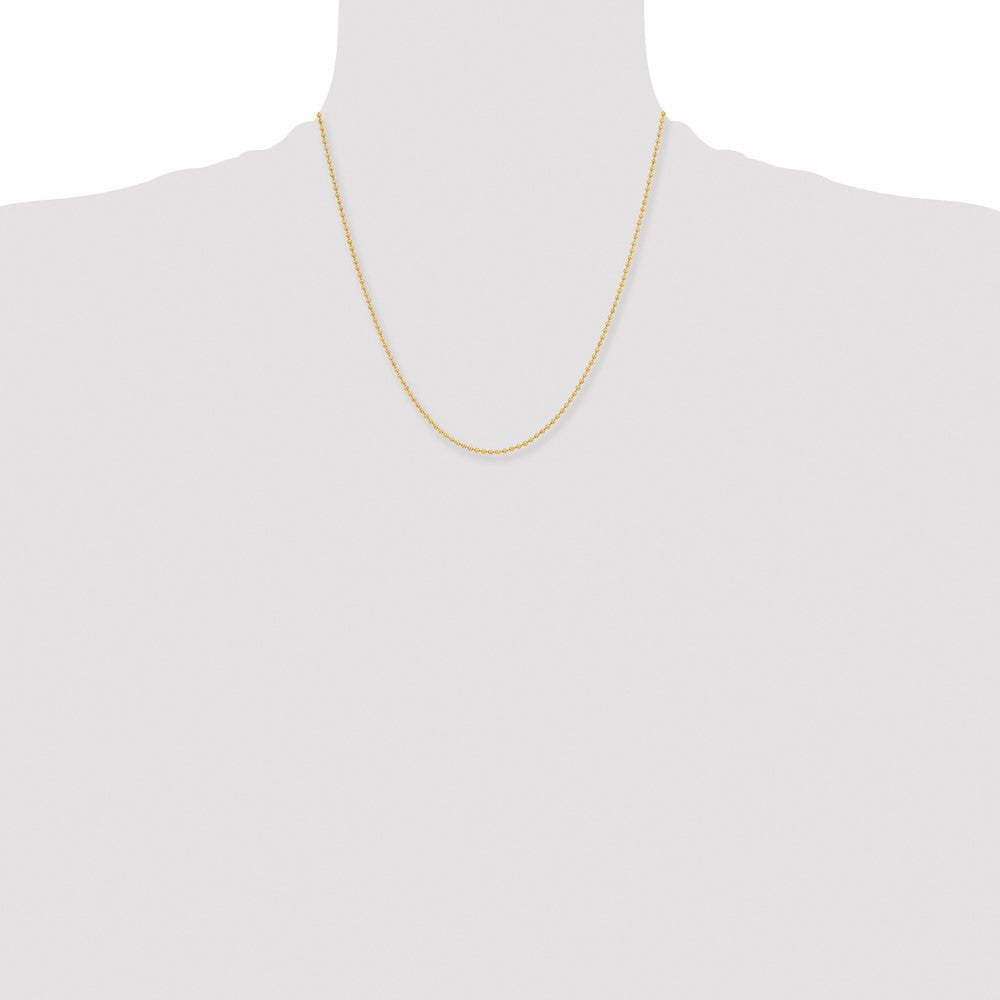 Chisel Stainless Steel Polished Yellow IP-plated 2mm 20 inch Ball Chain