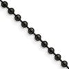 Chisel Stainless Steel Polished Black IP-plated  3mm 22 inch Ball Chain