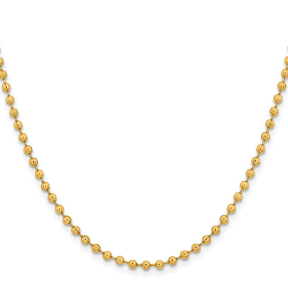 Chisel Stainless Steel Polished Yellow IP-plated 3mm 22 inch Ball Chain