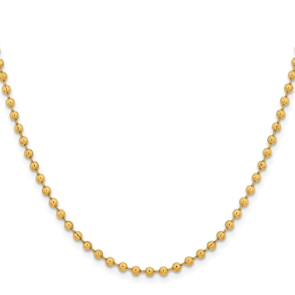 Chisel Stainless Steel Polished Yellow IP-plated 3mm 24 inch Ball Chain