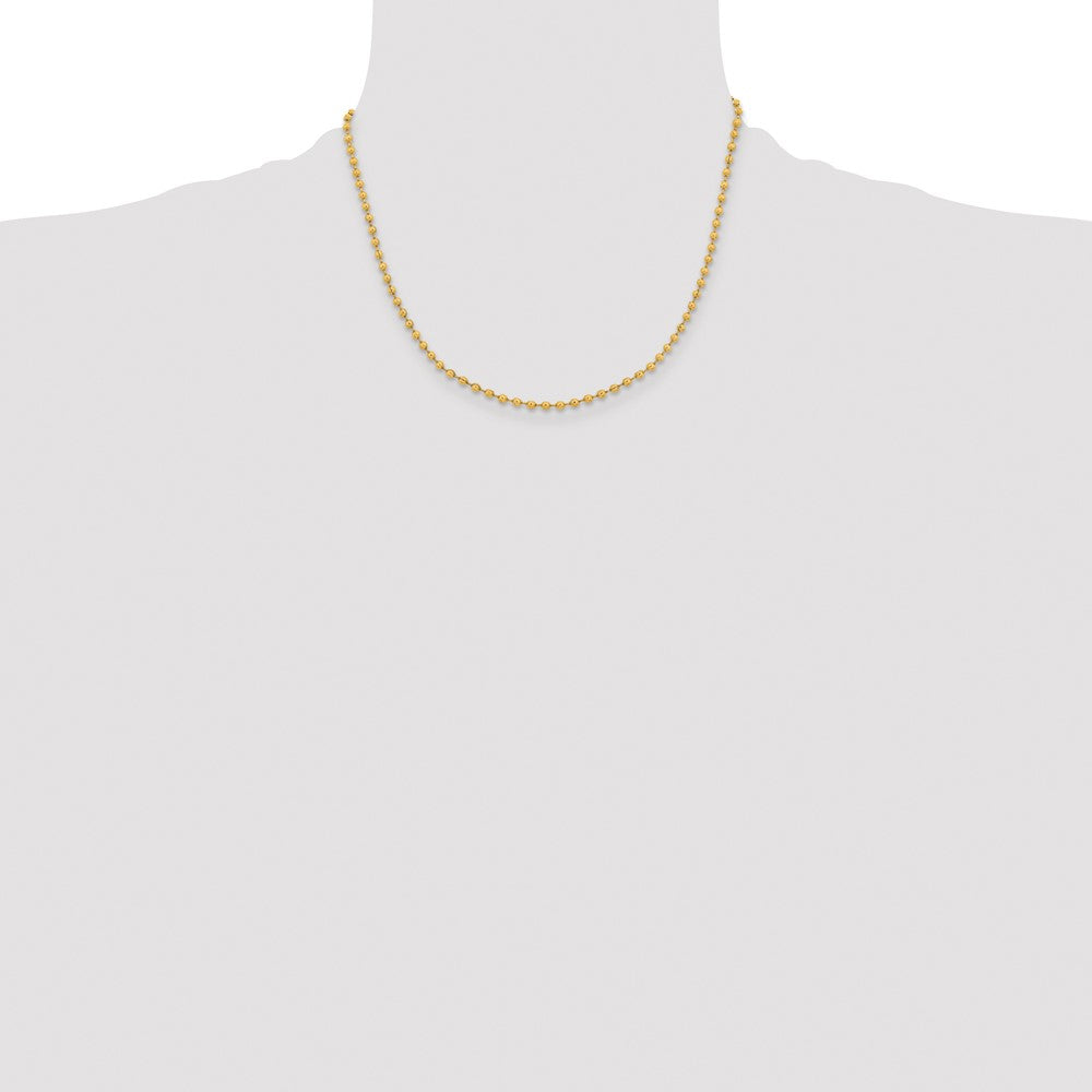 Chisel Stainless Steel Polished Yellow IP-plated 3mm 18 inch Ball Chain