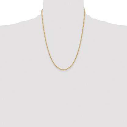 Chisel Stainless Steel Polished Yellow IP-plated 3mm 22 inch Ball Chain