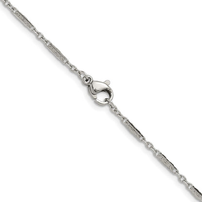 Chisel Stainless Steel Polished 1.8mm 20 inch Fancy Link Chain