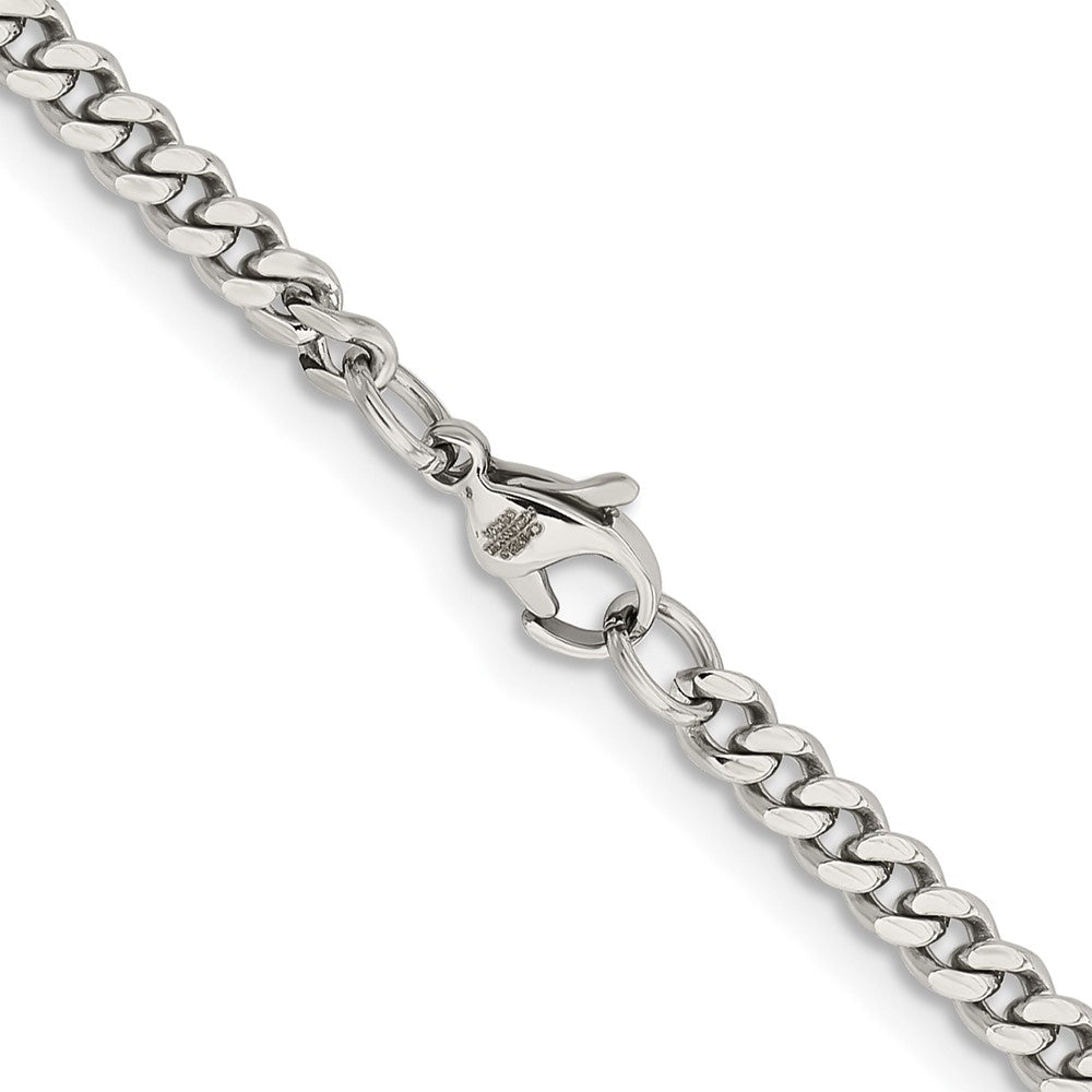 Chisel Stainless Steel Polished 4mm 24 inch Curb Chain