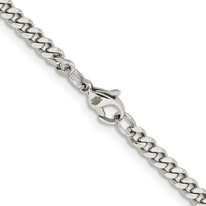 Chisel Stainless Steel Polished 4mm 22 inch Curb Chain
