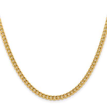 Chisel Stainless Steel Polished Yellow IP-plated 4mm 20 inch Curb Chain