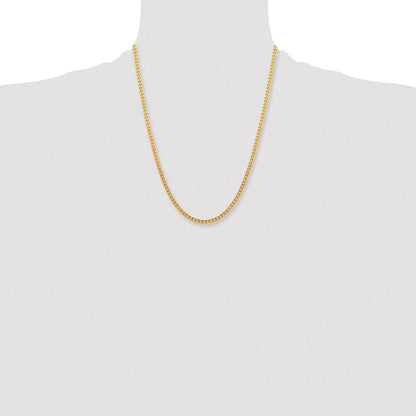 Chisel Stainless Steel Polished Yellow IP-plated 4mm 22 inch Curb Chain