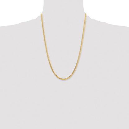 Chisel Stainless Steel Polished Yellow IP-plated 4mm 24 inch Curb Chain