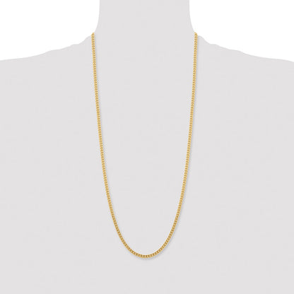 Chisel Stainless Steel Polished Yellow IP-plated 4mm 30 inch Curb Chain