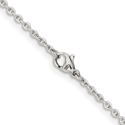 Chisel Stainless Steel Polished 2.3mm 22 inch Cable Chain