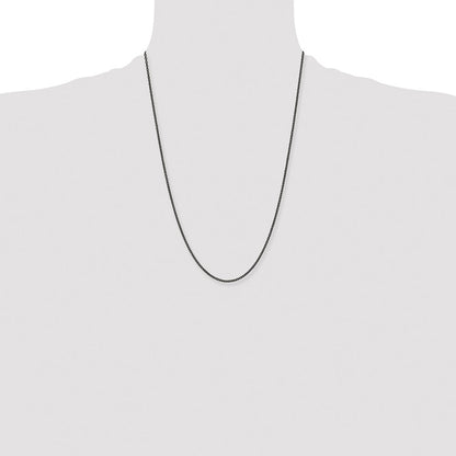 Chisel Stainless Steel Polished Black IP-plated 2.3mm 24 inch Cable Chain