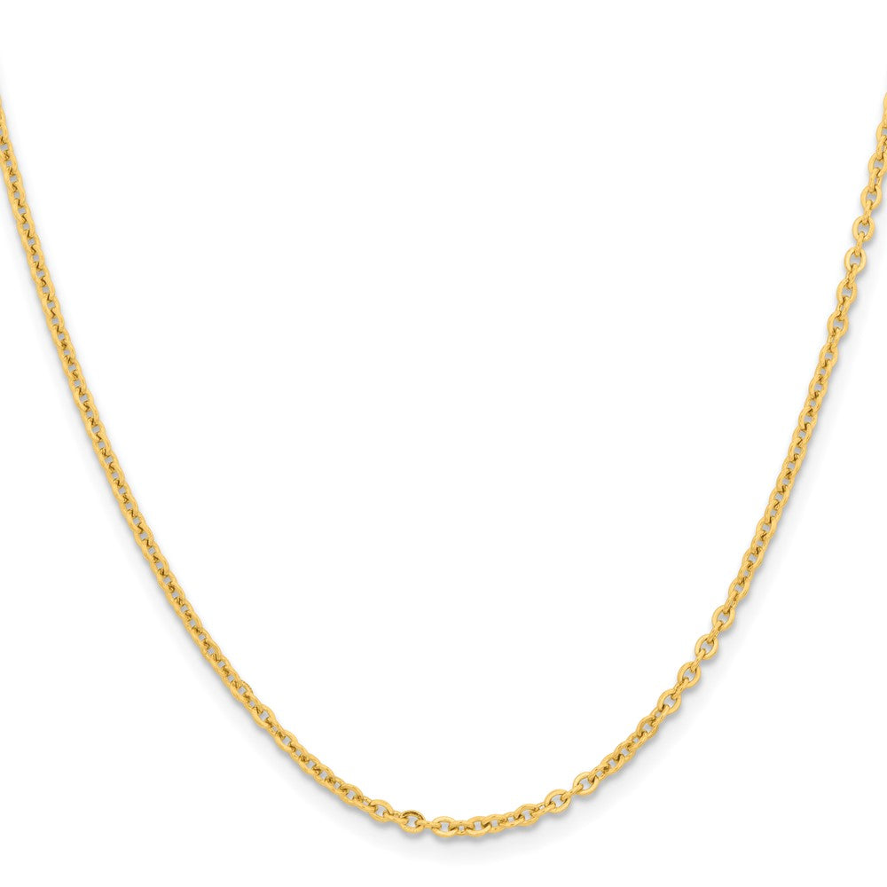 Chisel Stainless Steel Polished Yellow IP-plated 2.3mm 22 inch Cable Chain