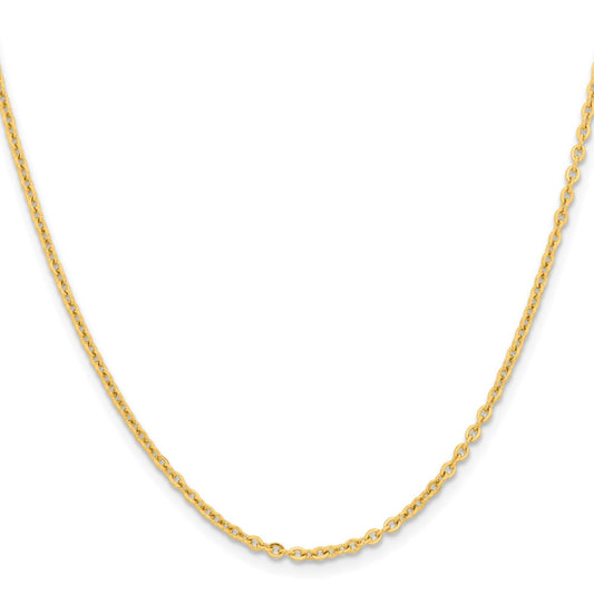 Chisel Stainless Steel Polished Yellow IP-plated 2.3mm 16 inch Cable Chain