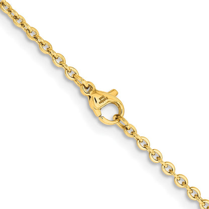 Chisel Stainless Steel Polished Yellow IP-plated 2.3mm 20 inch Cable Chain