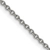 Chisel Stainless Steel Polished 2.3mm 16 inch Cable Chain