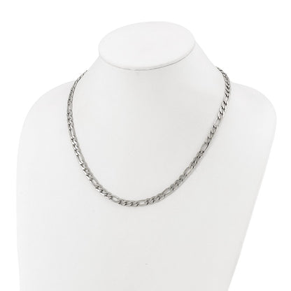 Chisel Stainless Steel Polished 6mm 20in Figaro Chain