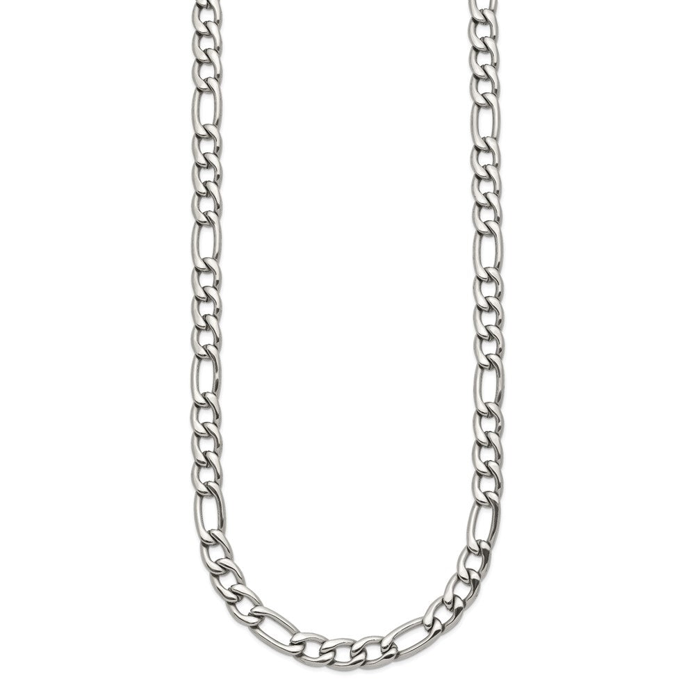 Chisel Stainless Steel Polished 6mm 24 inch Figaro Chain