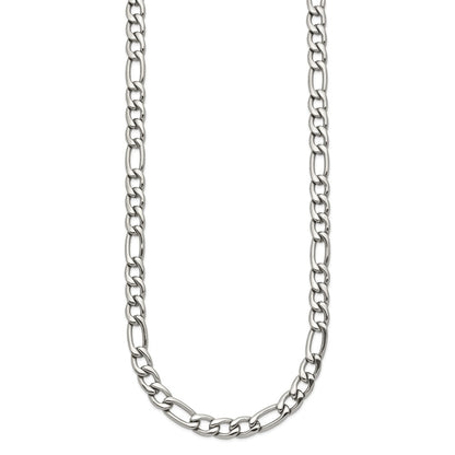 Chisel Stainless Steel Polished 6mm 24 inch Figaro Chain