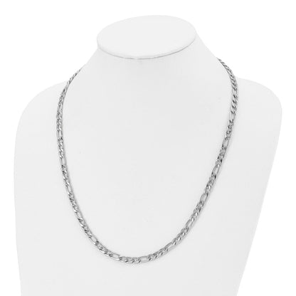 Chisel Stainless Steel Polished 6mm 24 inch Figaro Chain
