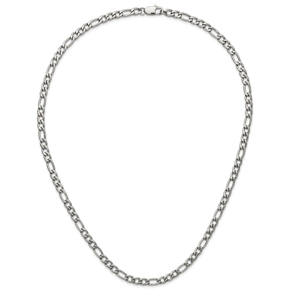 Chisel Stainless Steel Polished 6mm 24 inch Figaro Chain