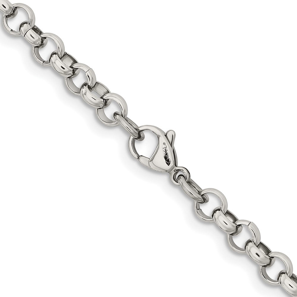 Chisel Stainless Steel Polished 6mm 36 inch Rolo Chain