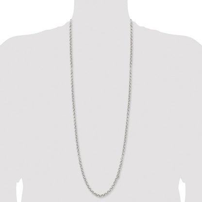 Chisel Stainless Steel Polished 6mm 36 inch Rolo Chain