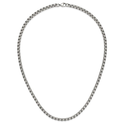 Chisel Stainless Steel Polished 24 inch Fancy Box Chain