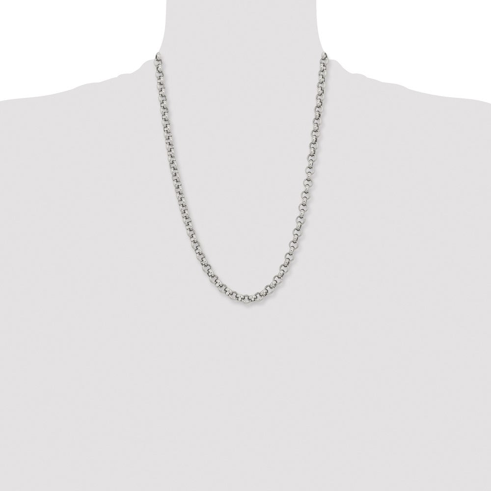 Chisel Stainless Steel Polished 8mm 24 inch Rolo Chain
