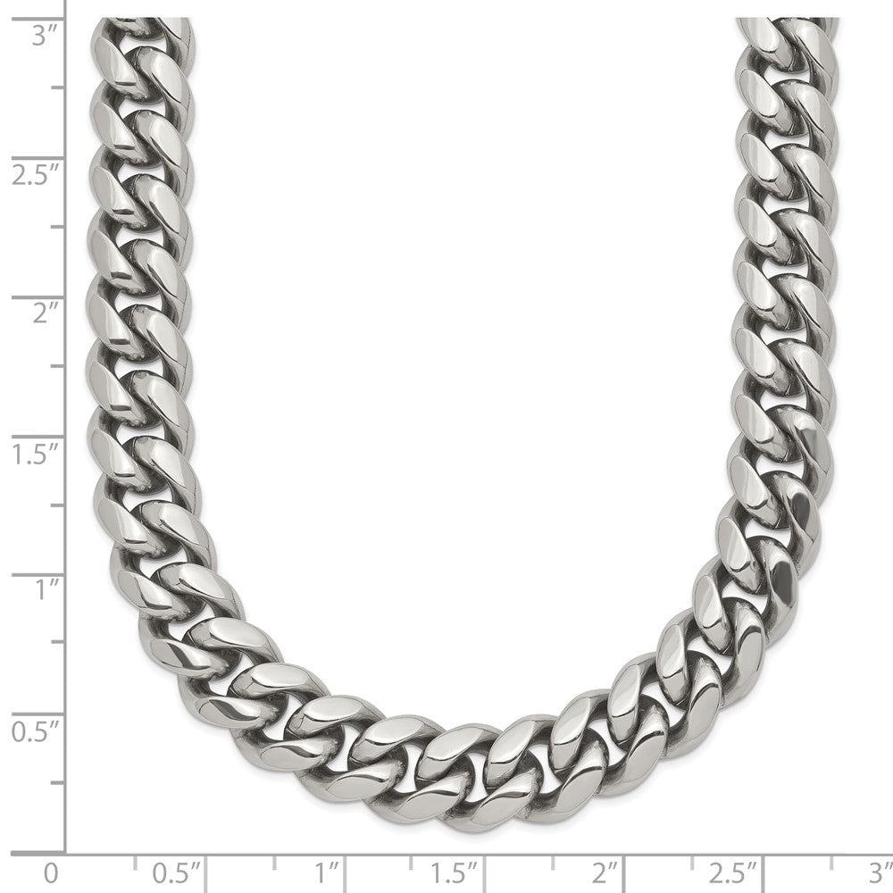 Chisel Stainless Steel Polished 24 inch Curb Chain Necklace