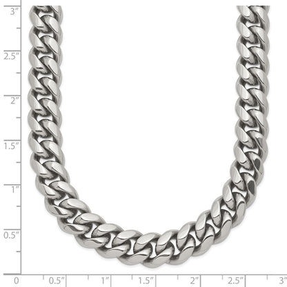Chisel Stainless Steel Polished 24 inch Curb Chain Necklace