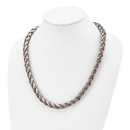 Chisel Stainless Steel Polished Brown IP-plated 24 inch Necklace