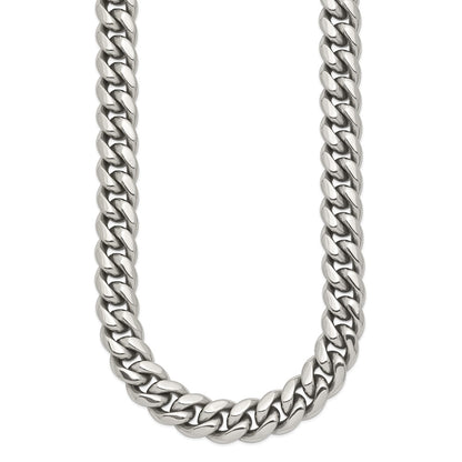 Chisel Stainless Steel Polished 24 inch Curb Chain Necklace