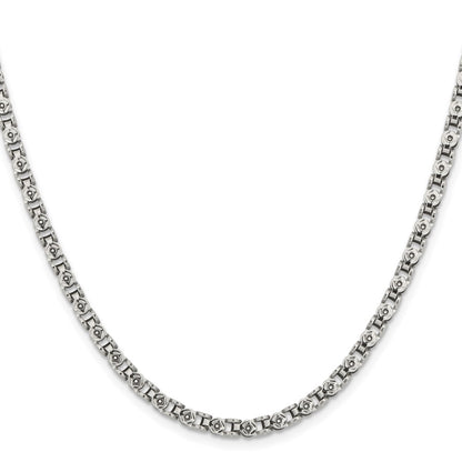 Chisel Stainless Steel Polished 24 inch Fancy Circle Link Chain