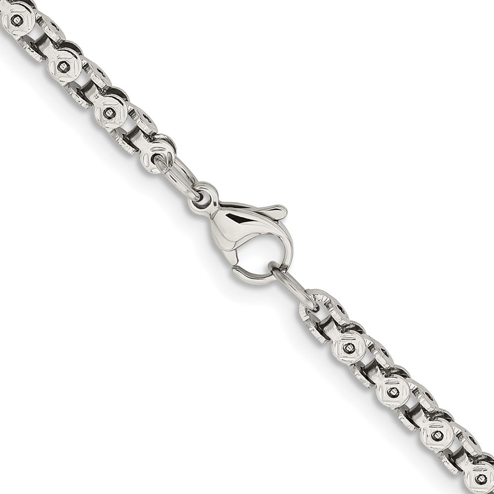 Chisel Stainless Steel Polished 24 inch Fancy Circle Link Chain