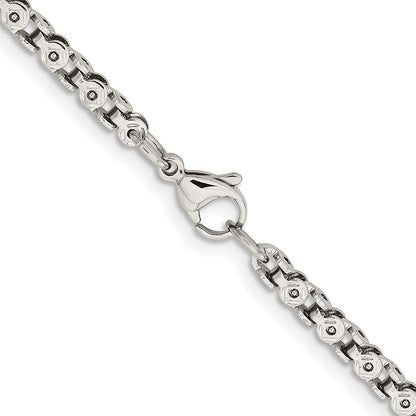 Chisel Stainless Steel Polished 24 inch Fancy Circle Link Chain
