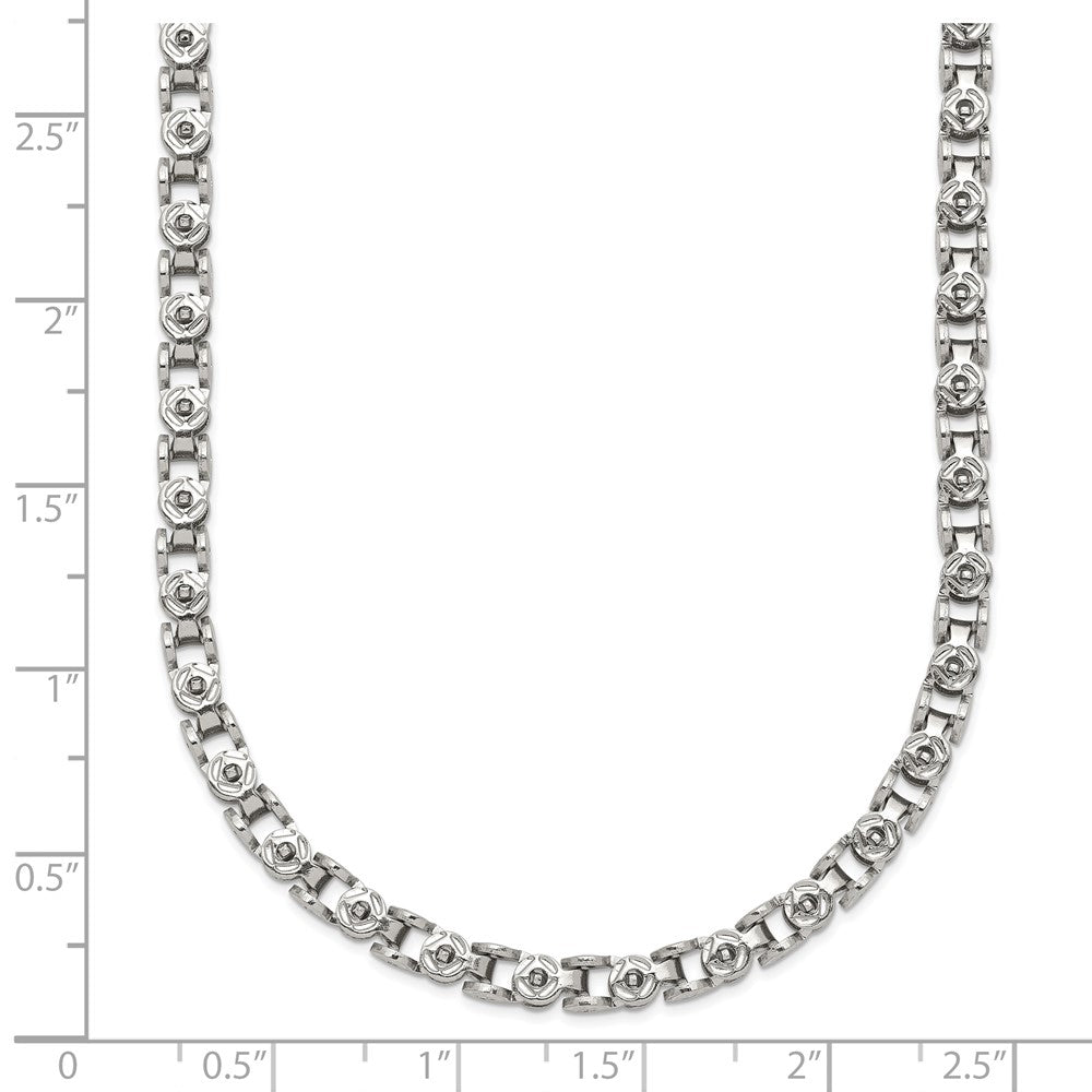 Chisel Stainless Steel Polished 18 inch Fancy Circle Link Chain