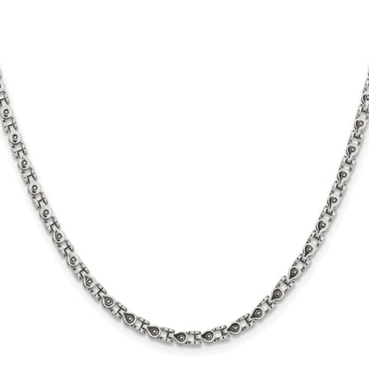 Chisel Stainless Steel Polished 20 inch Fancy Link Chain
