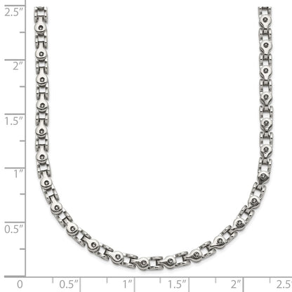 Chisel Stainless Steel Polished 24 inch Fancy Link Chain
