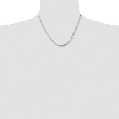 Chisel Stainless Steel Polished and Textured Fancy Rolo 18 inch Chain