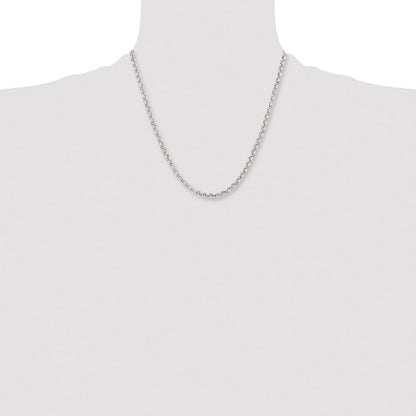 Chisel Stainless Steel Polished and Textured Fancy Rolo 20 inch Chain